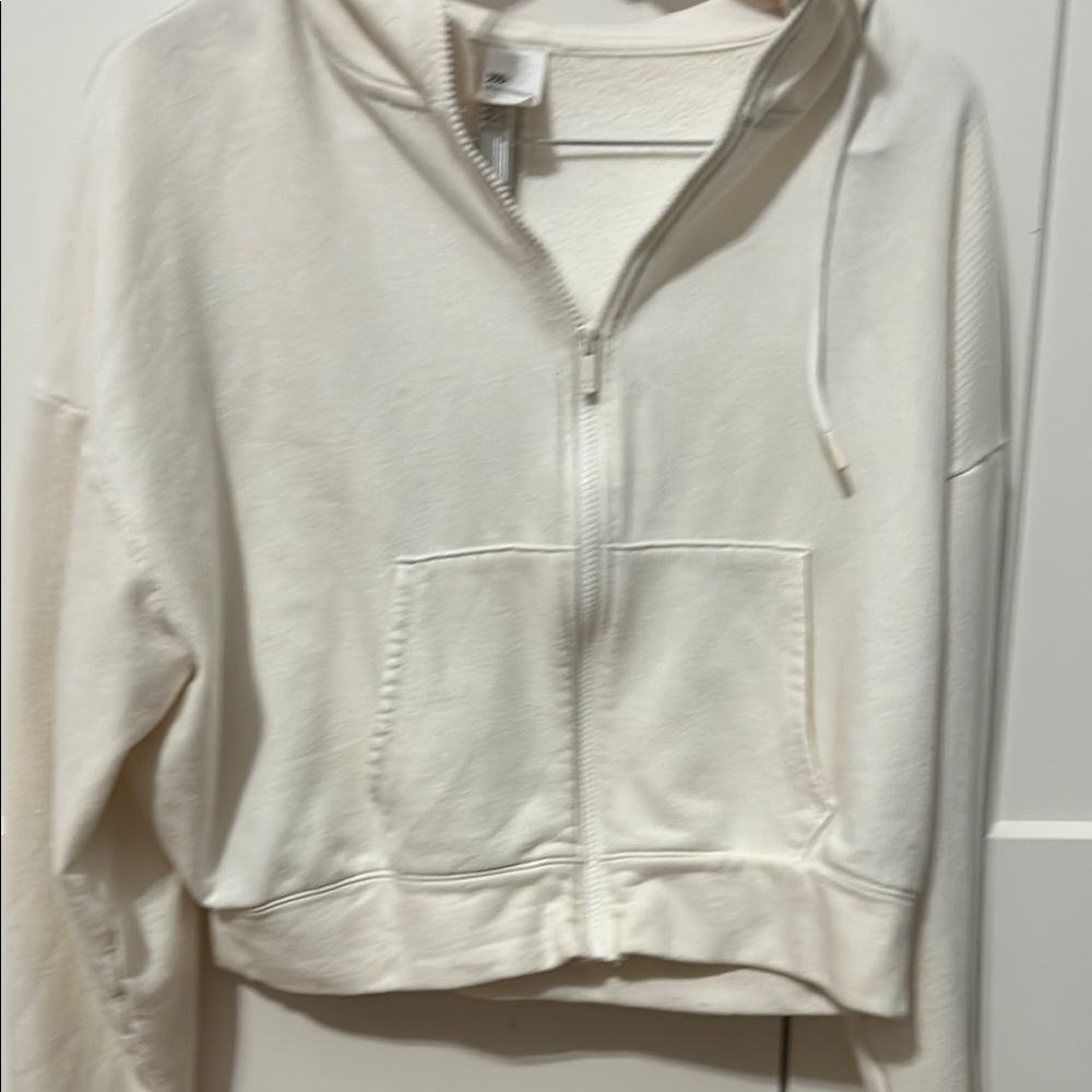 White Zip-Up Hoodie